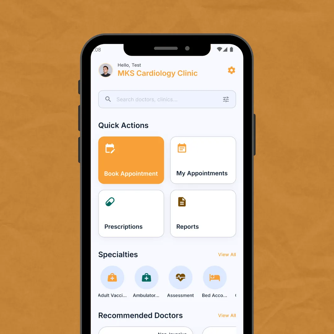 Hospital Management System booking app overview
